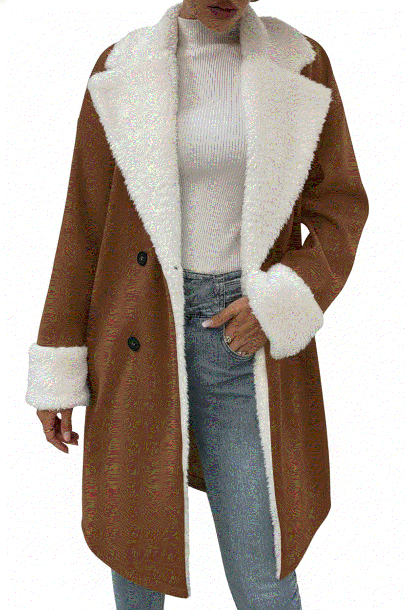 Nordic Warmth Shearling-Lined Coat - Image 7