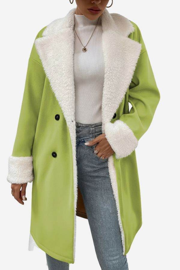 Nordic Warmth Shearling-Lined Coat - Image 8