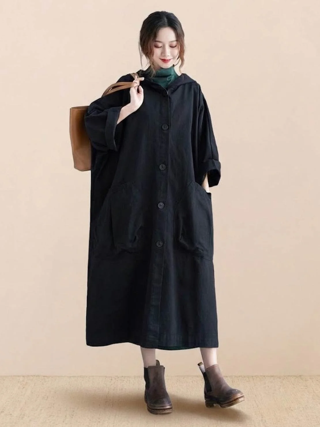 One Size Fits All Oversized Water Resistant Windbreaker Jacket - Image 13