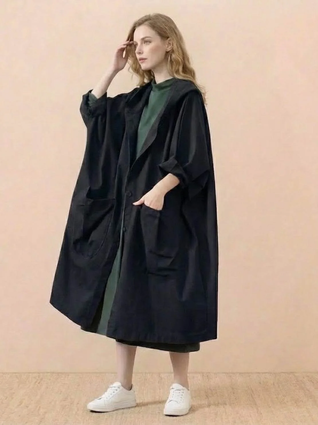 One Size Fits All Oversized Water Resistant Windbreaker Jacket - Image 17