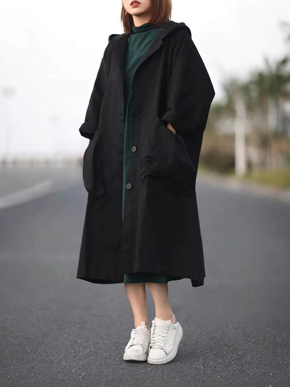 One Size Fits All Oversized Water Resistant Windbreaker Jacket - Image 18