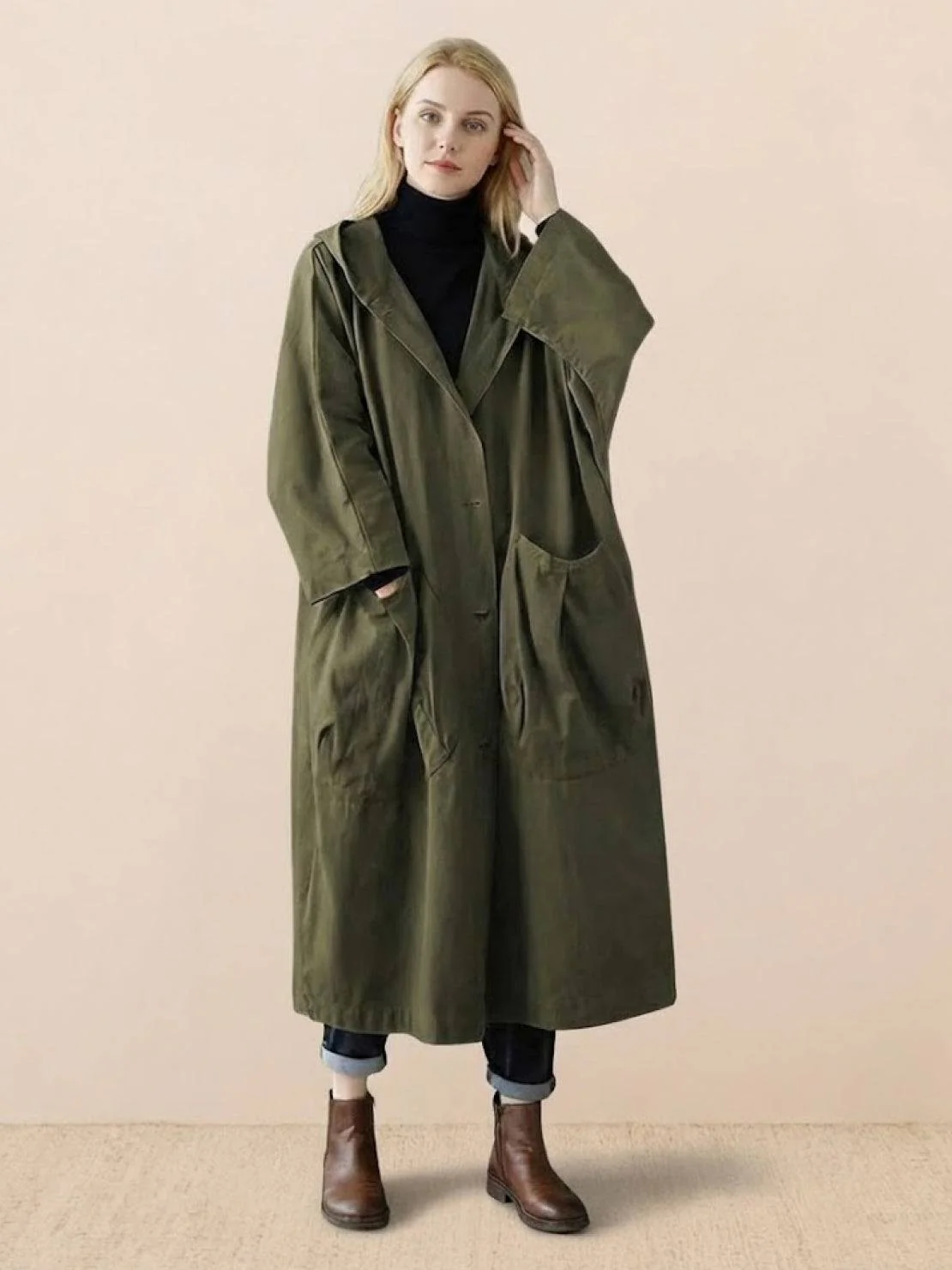One Size Fits All Oversized Water Resistant Windbreaker Jacket - Image 27
