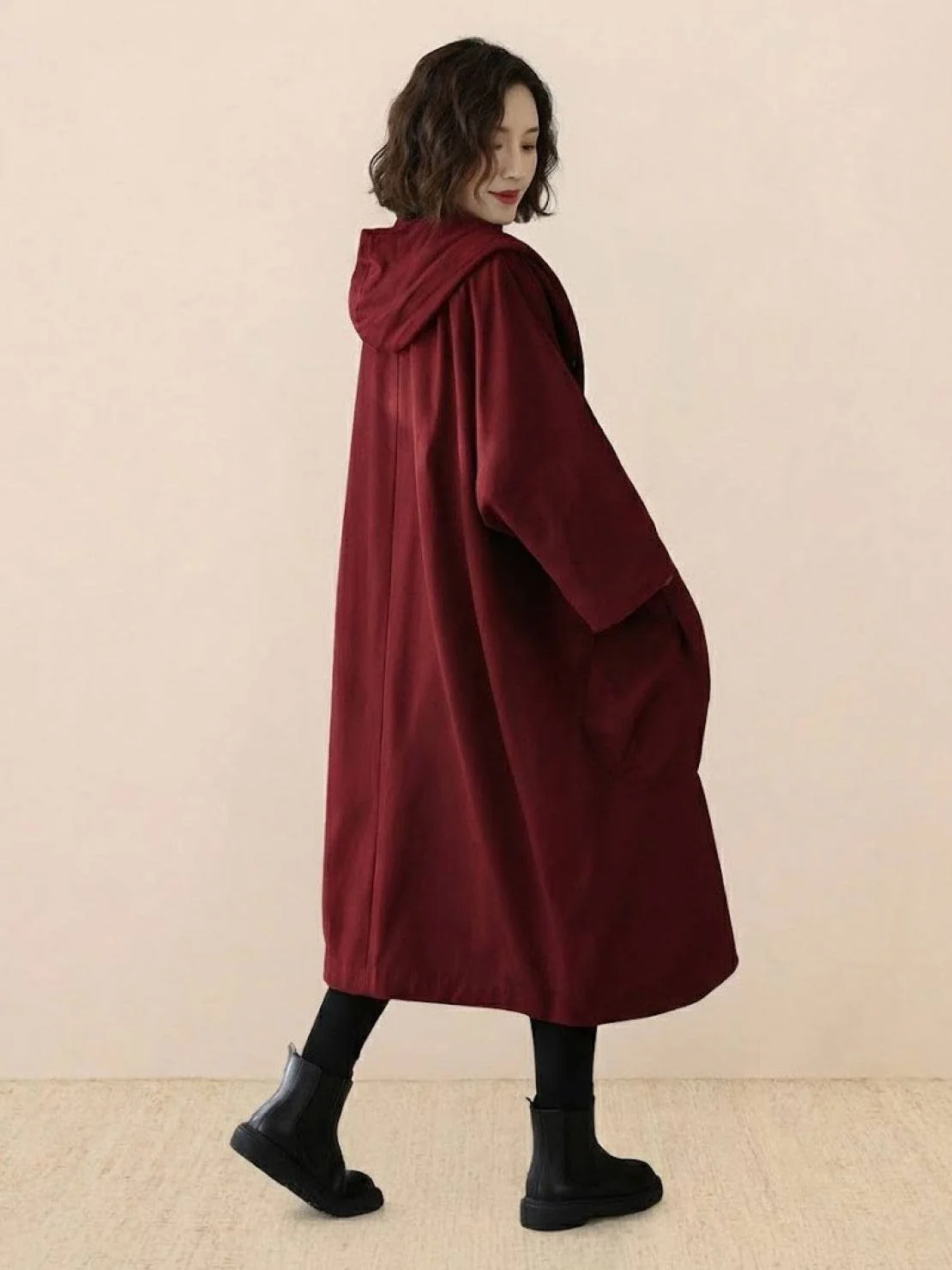 One Size Fits All Oversized Water Resistant Windbreaker Jacket - Image 4