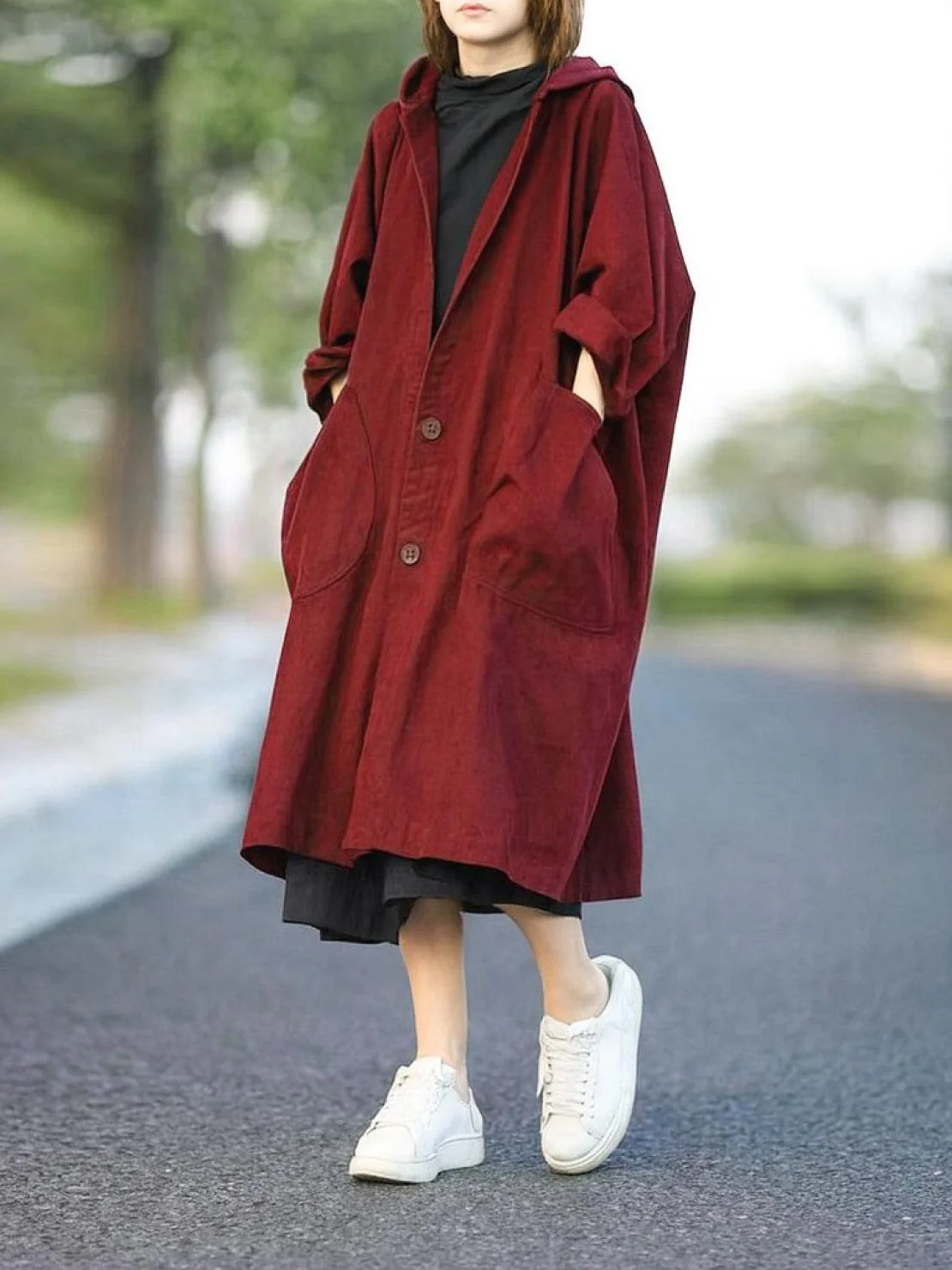 One Size Fits All Oversized Water Resistant Windbreaker Jacket - Image 6