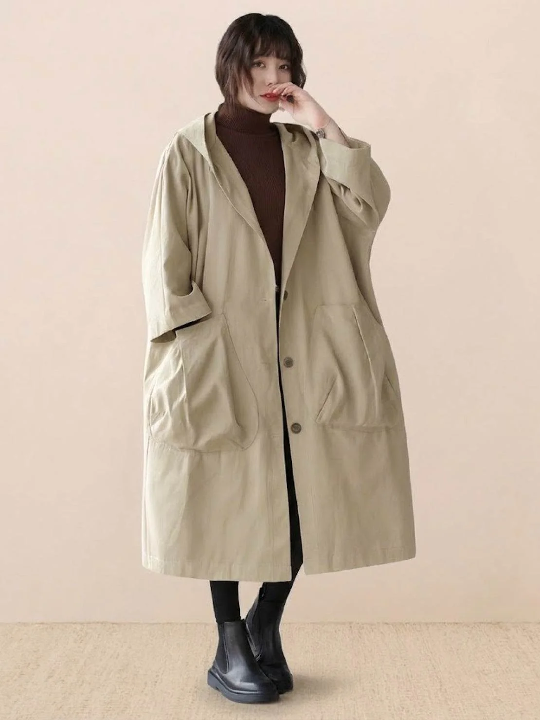 One Size Fits All Oversized Water Resistant Windbreaker Jacket - Image 9