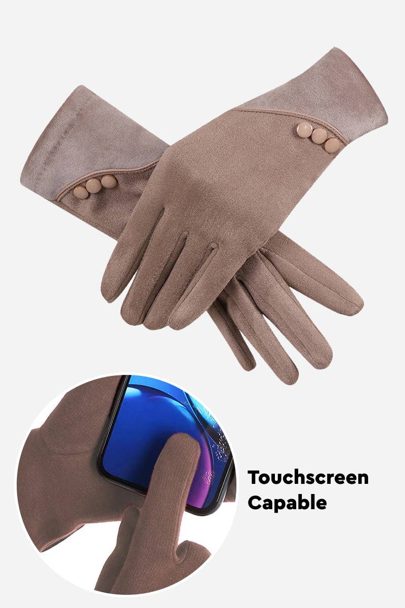 One Size SmartTouch Suede Gloves - Image 3