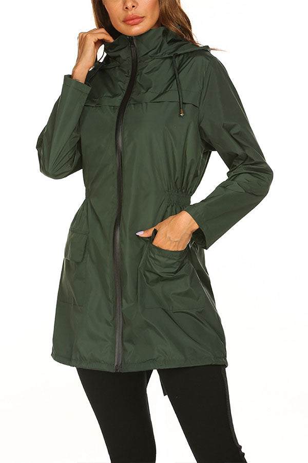 Outdoor and Travel Hooded Raincoat Windbreaker Jacket - Image 11