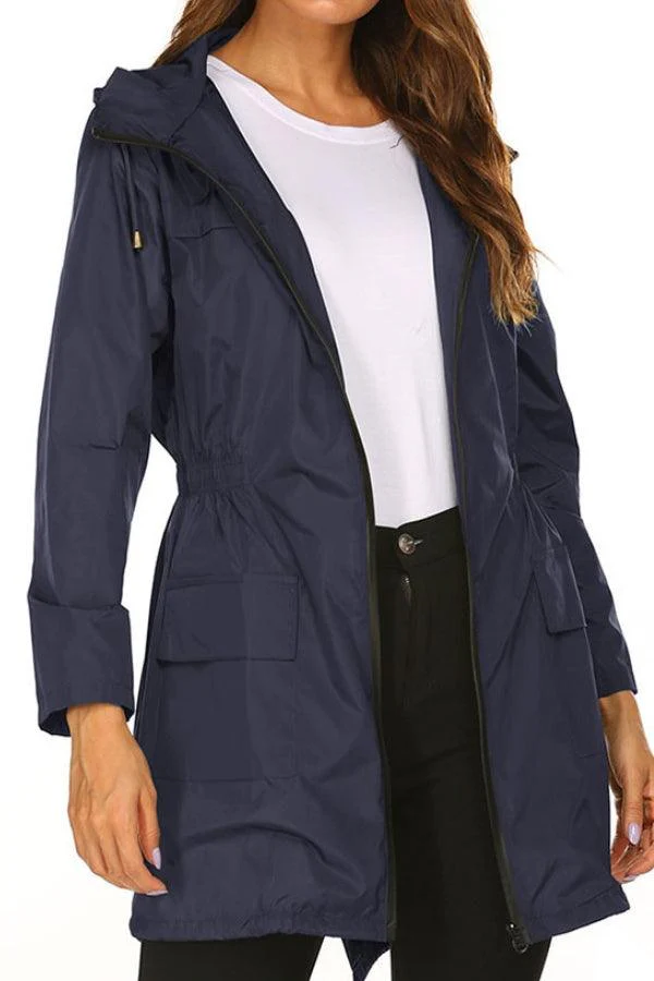 Outdoor and Travel Hooded Raincoat Windbreaker Jacket - Image 13