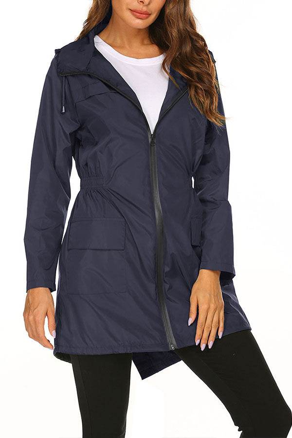 Outdoor and Travel Hooded Raincoat Windbreaker Jacket - Image 15
