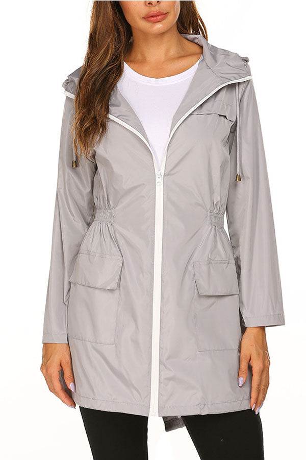Outdoor and Travel Hooded Raincoat Windbreaker Jacket - Image 3