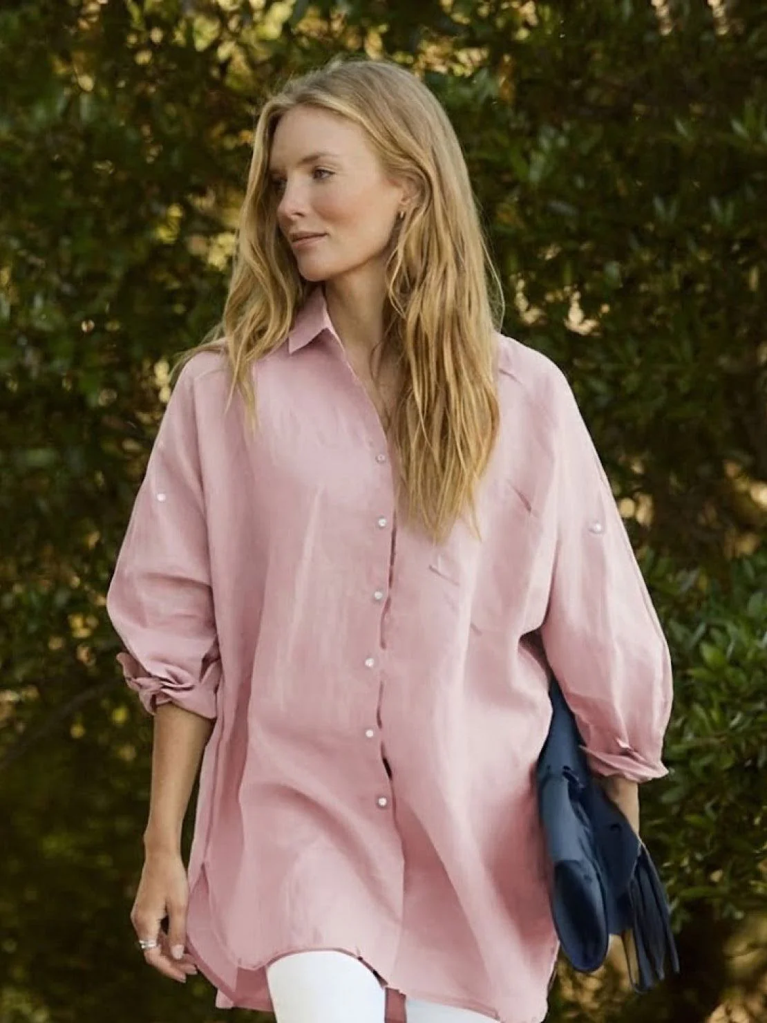Oversized 100% Cotton Linen Shirt - Image 12