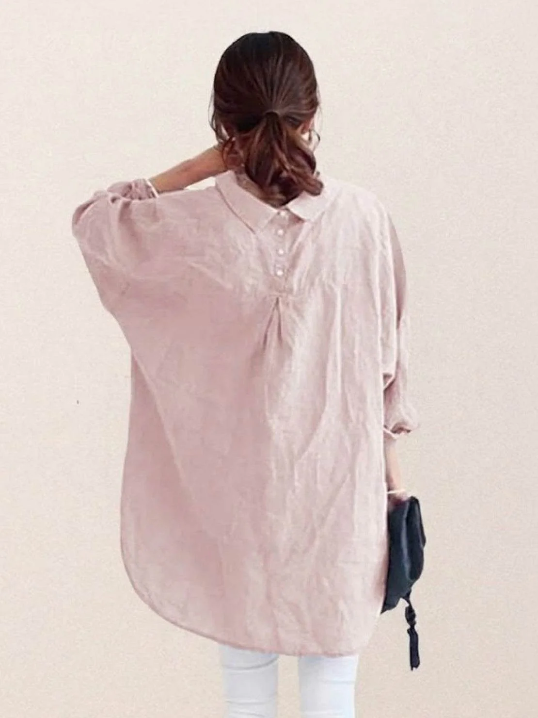 Oversized 100% Cotton Linen Shirt - Image 13