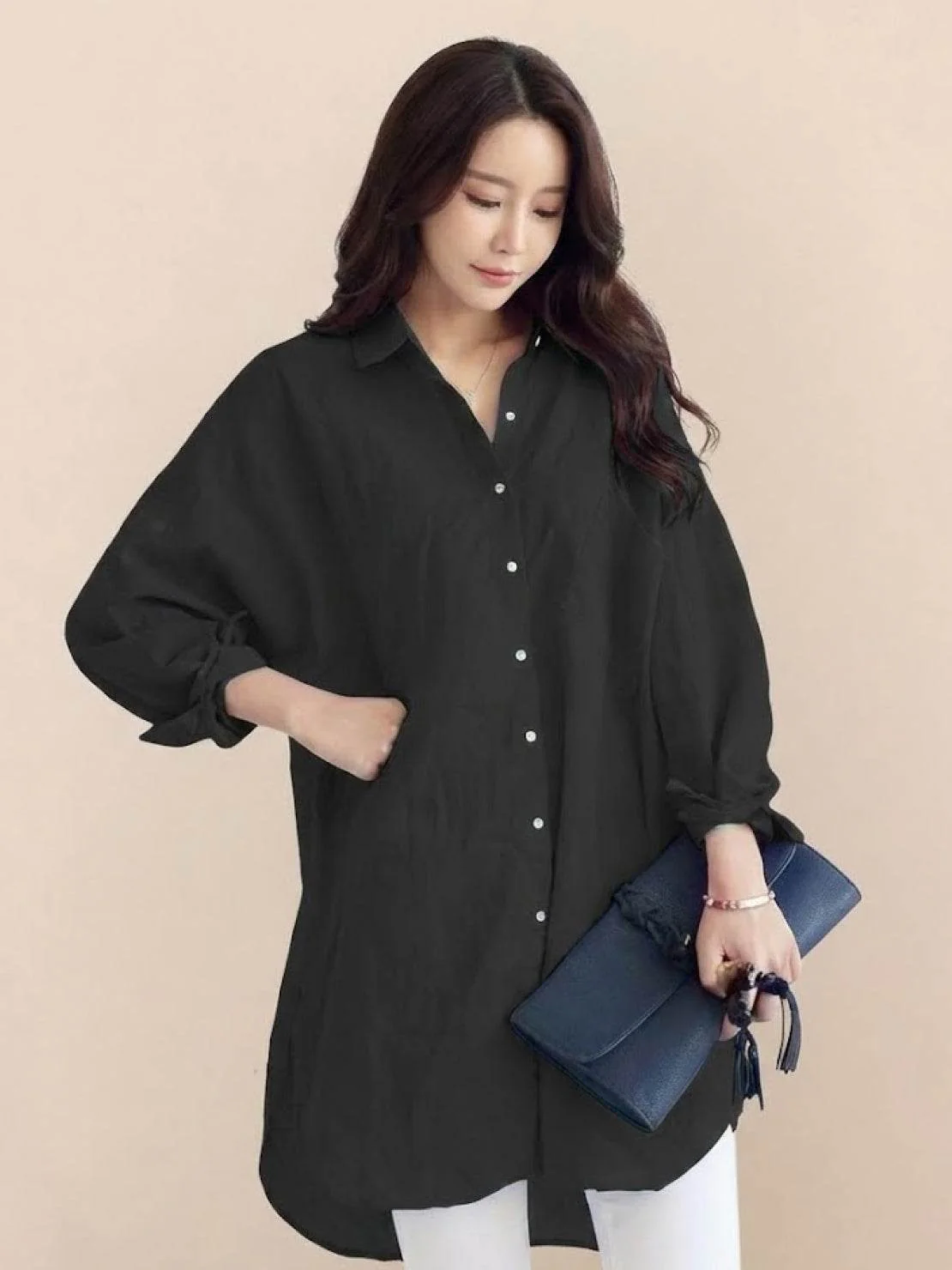 Oversized 100% Cotton Linen Shirt - Image 16