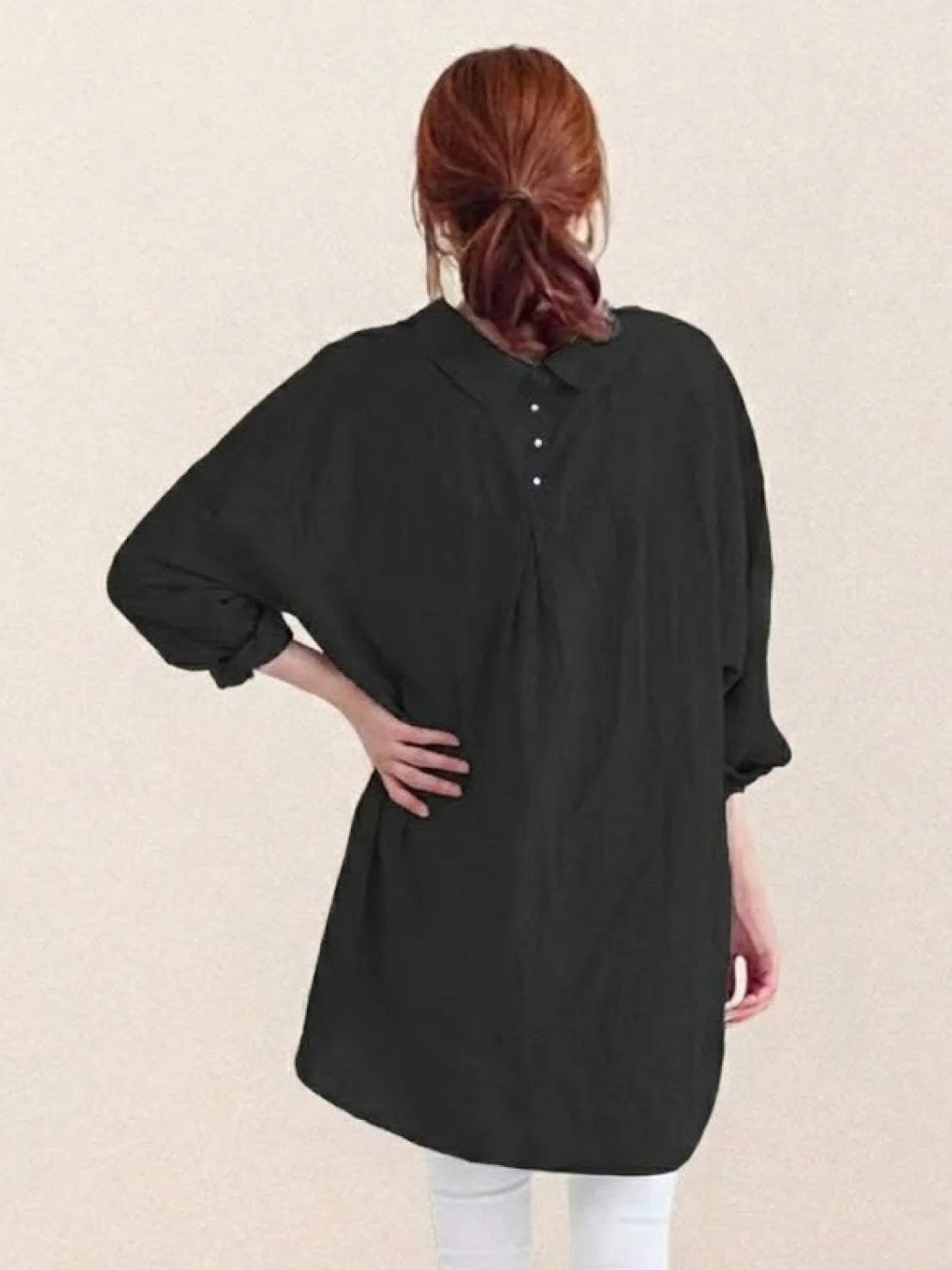 Oversized 100% Cotton Linen Shirt - Image 18