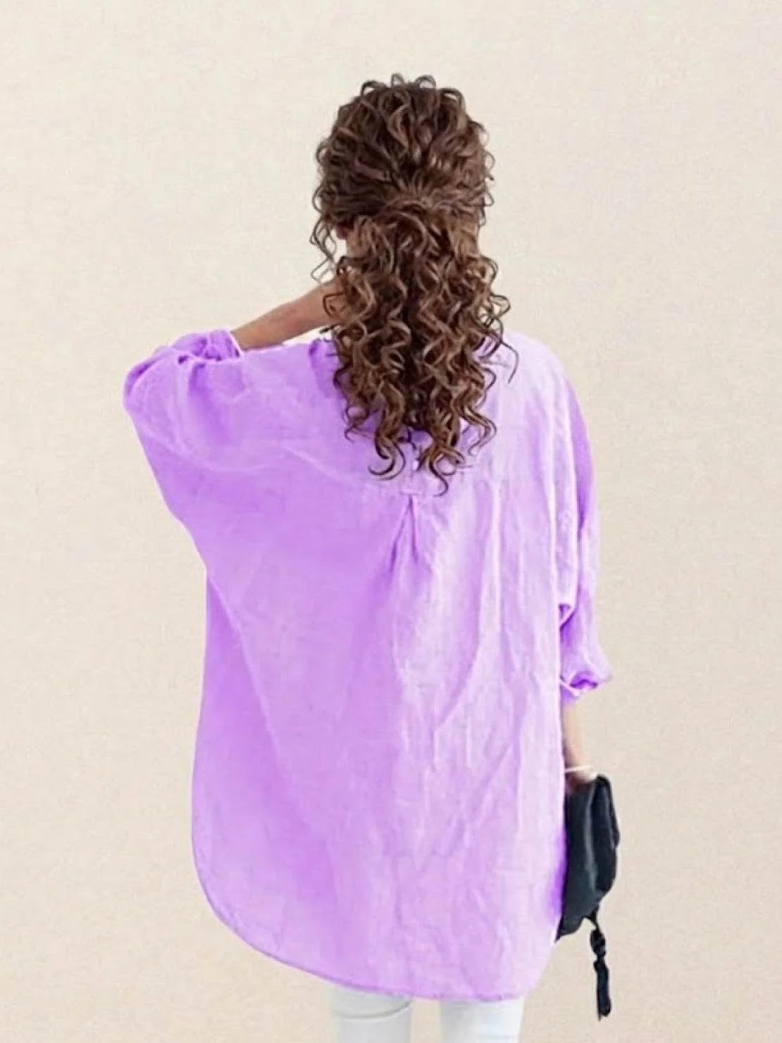 Oversized 100% Cotton Linen Shirt - Image 23