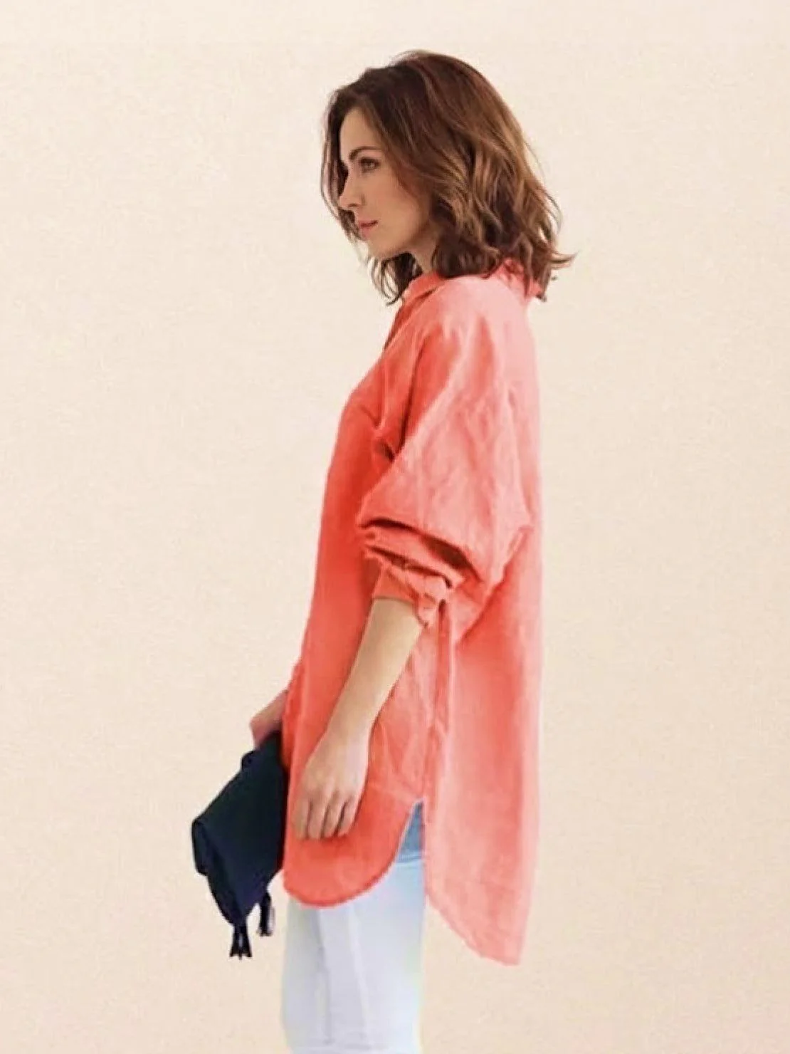 Oversized 100% Cotton Linen Shirt - Image 34