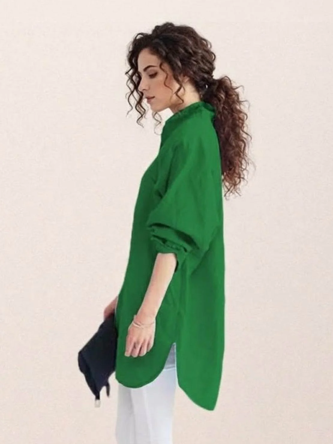 Oversized 100% Cotton Linen Shirt - Image 39