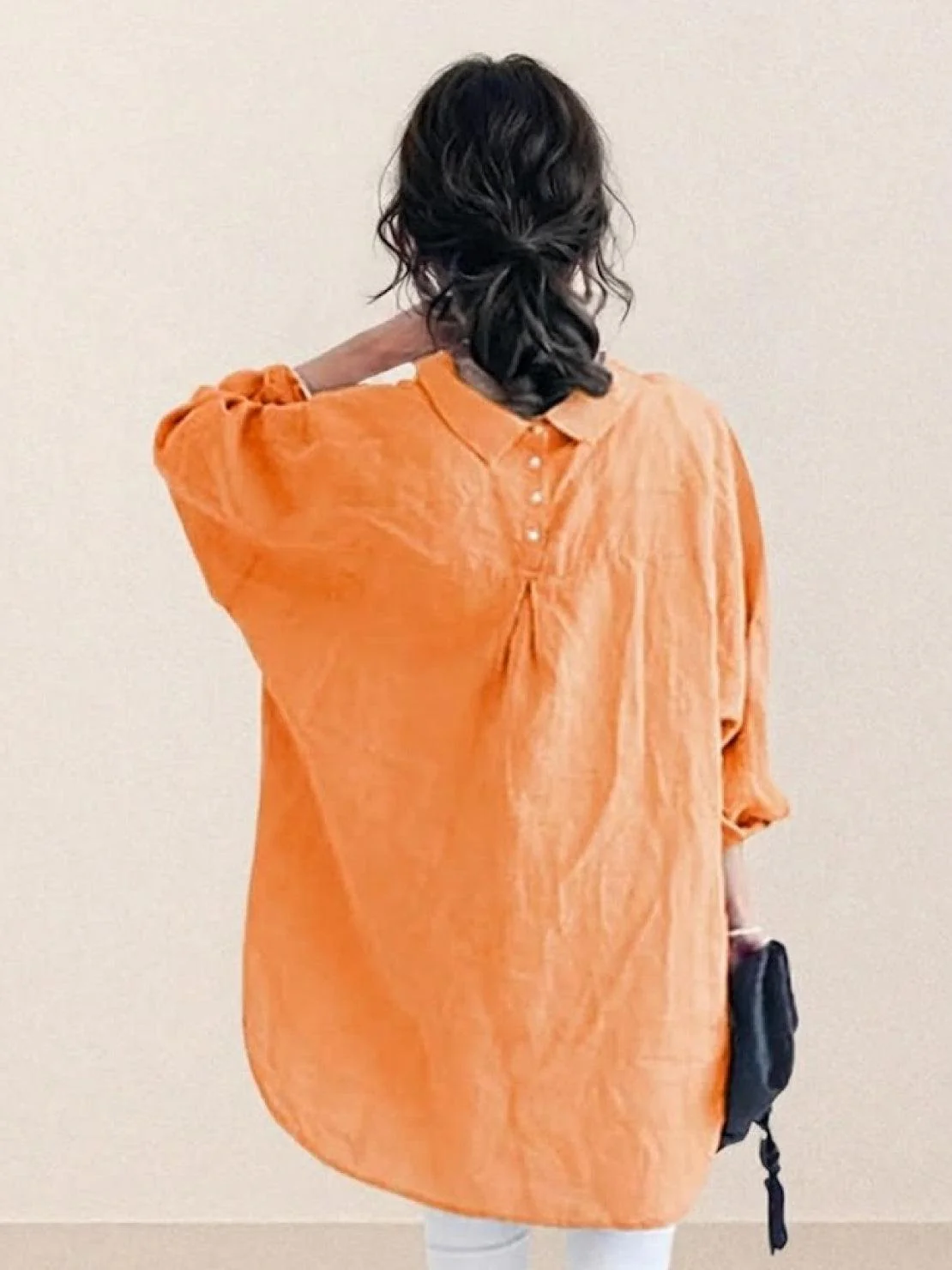 Oversized 100% Cotton Linen Shirt - Image 43