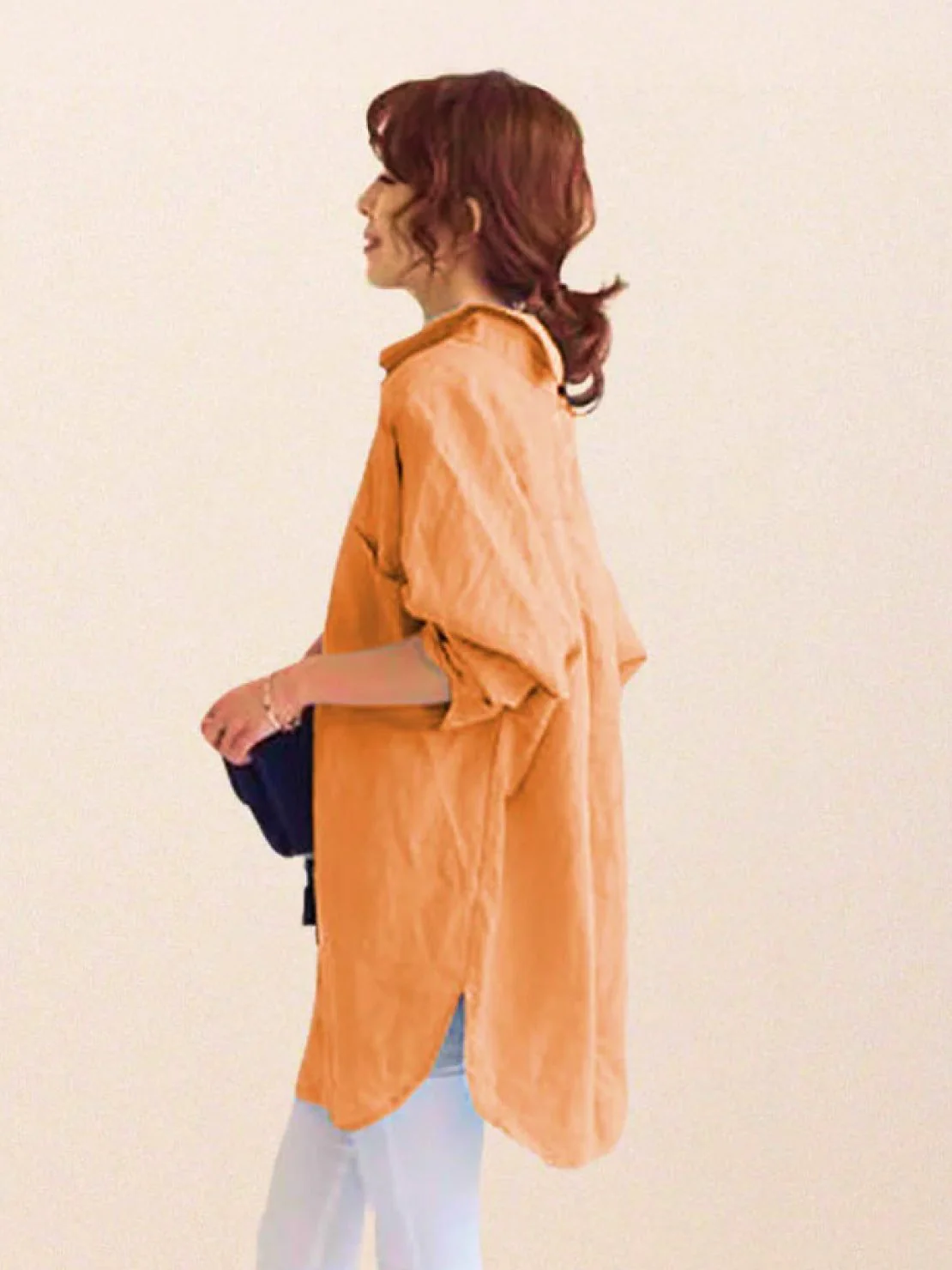 Oversized 100% Cotton Linen Shirt - Image 44