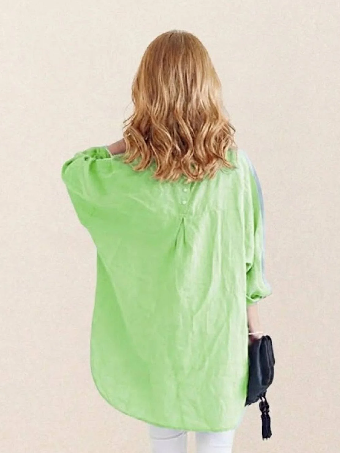 Oversized 100% Cotton Linen Shirt - Image 48