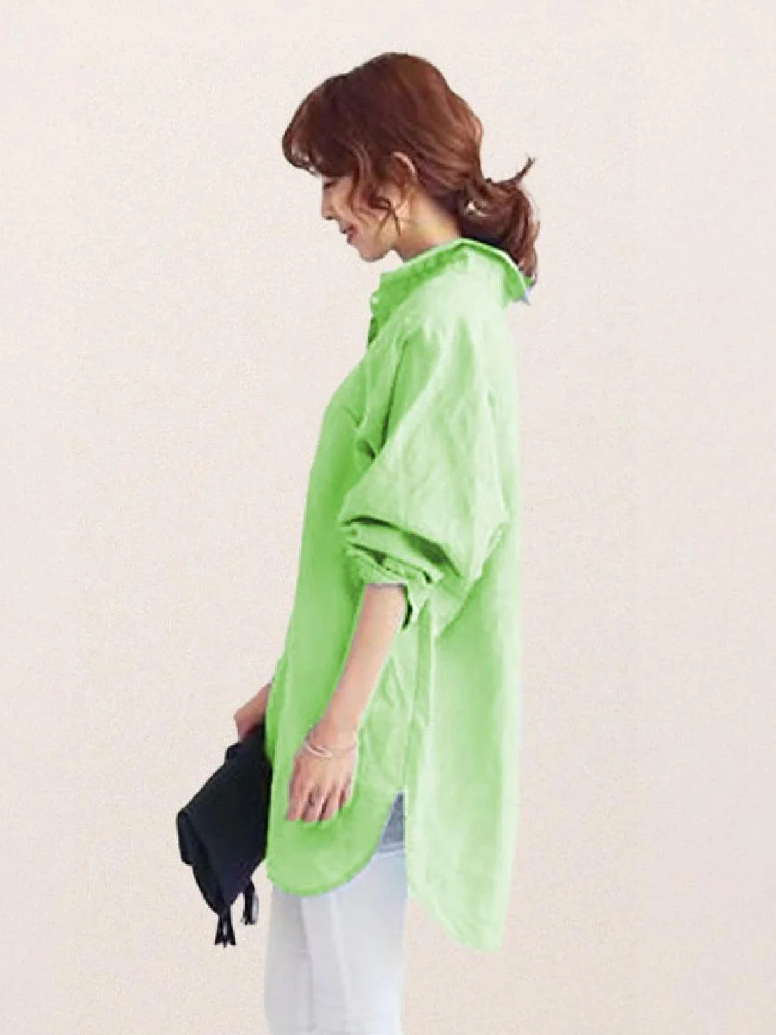 Oversized 100% Cotton Linen Shirt - Image 49