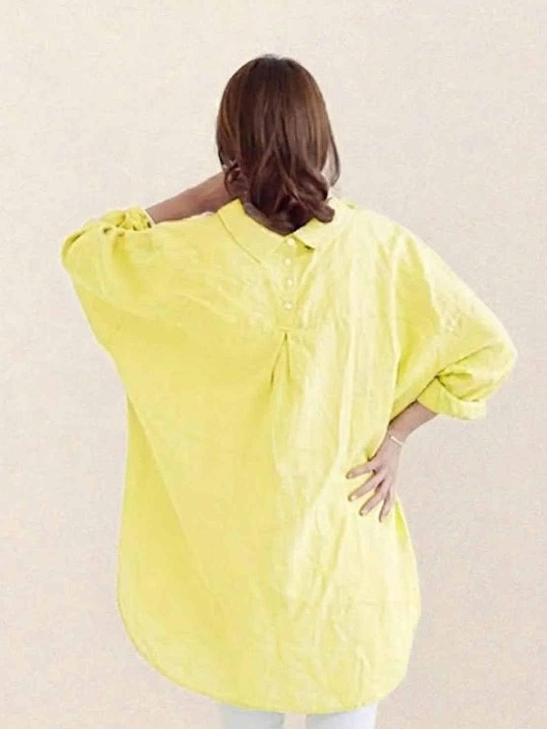 Oversized 100% Cotton Linen Shirt - Image 53