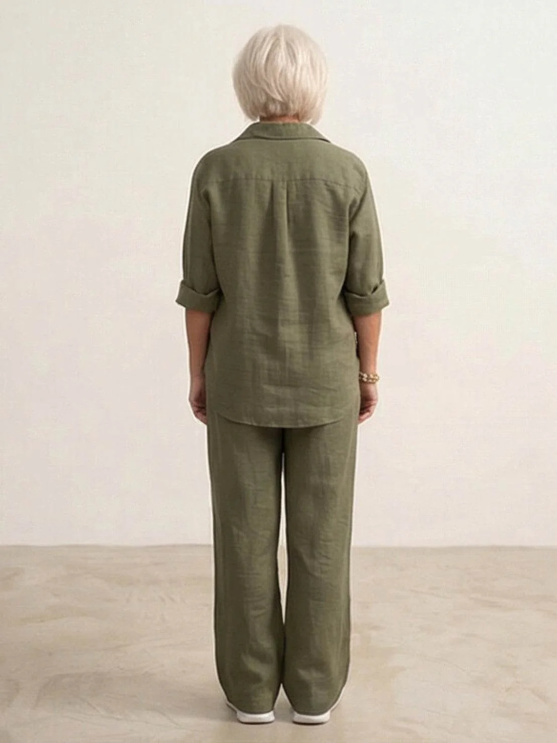 Oversized 100% Cotton Shirt and Wide-Leg Pants Co-ord Set - Image 11