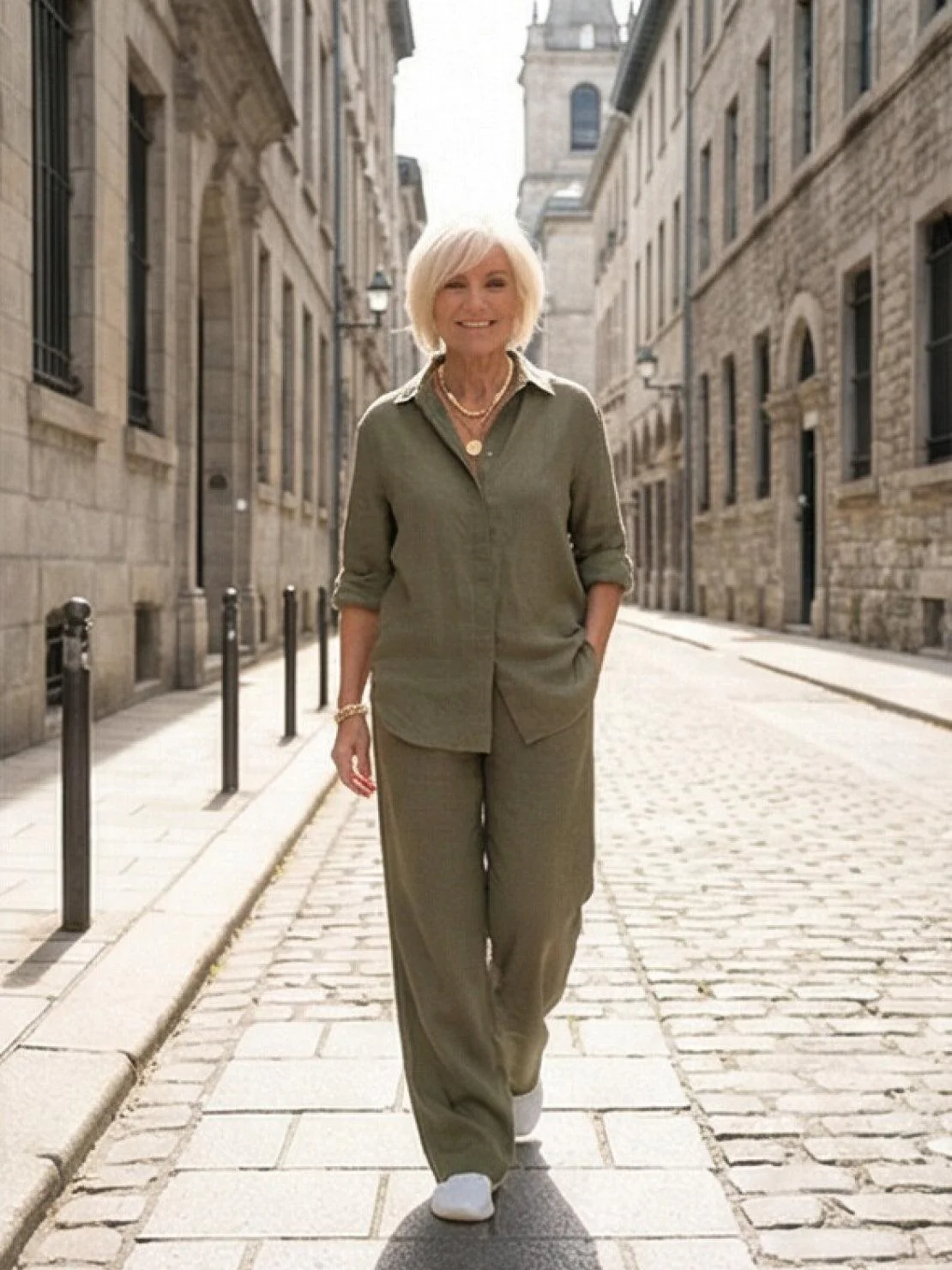 Oversized 100% Cotton Shirt and Wide-Leg Pants Co-ord Set - Image 12