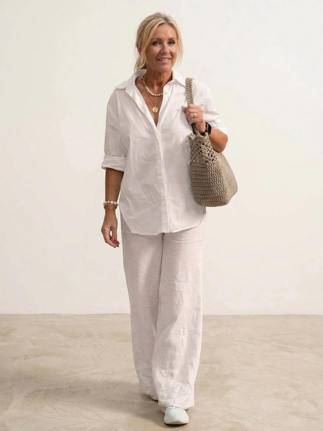 Oversized 100% Cotton Shirt and Wide-Leg Pants Co-ord Set - Image 15
