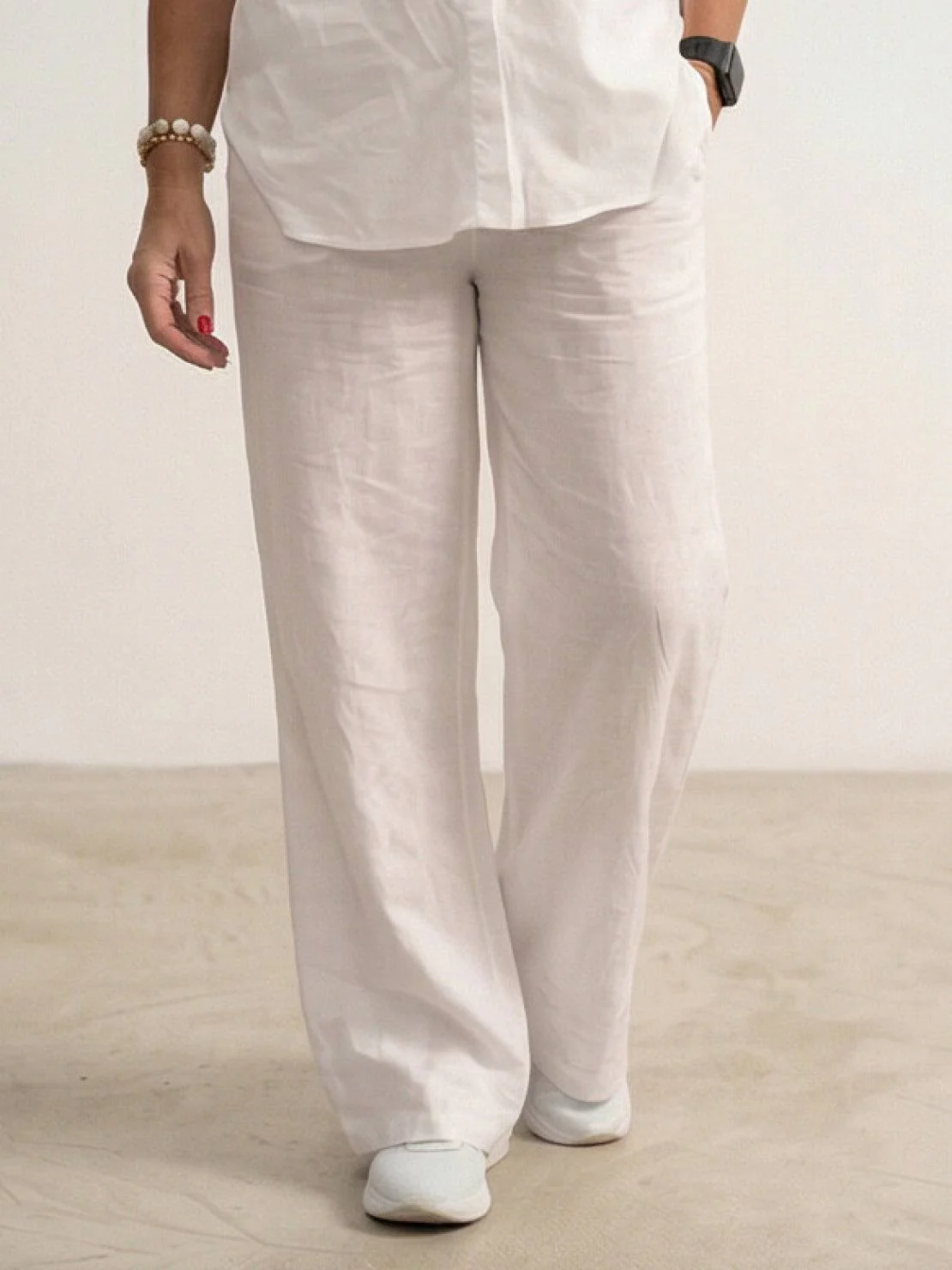 Oversized 100% Cotton Shirt and Wide-Leg Pants Co-ord Set - Image 18