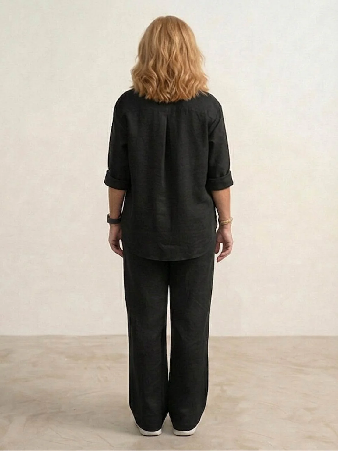 Oversized 100% Cotton Shirt and Wide-Leg Pants Co-ord Set - Image 52
