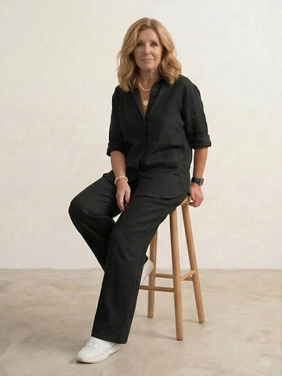 Oversized 100% Cotton Shirt and Wide-Leg Pants Co-ord Set - Image 53