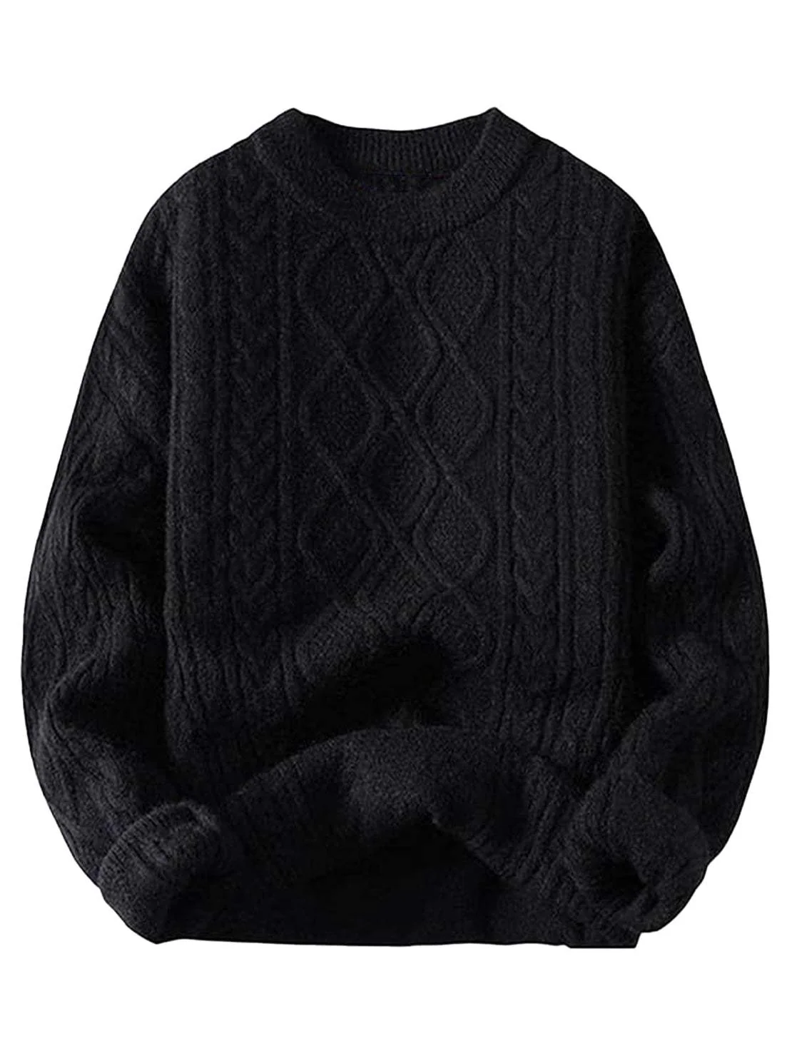 Oversized Cable-Knit Crewneck Sweater - Image 16