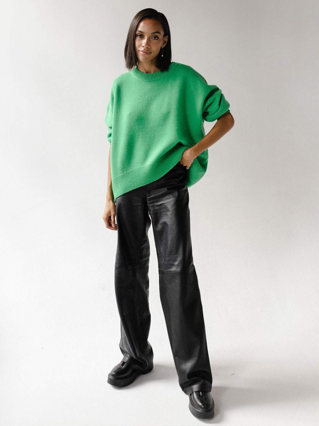 Oversized Crew Neck Knit Sweater - Image 22