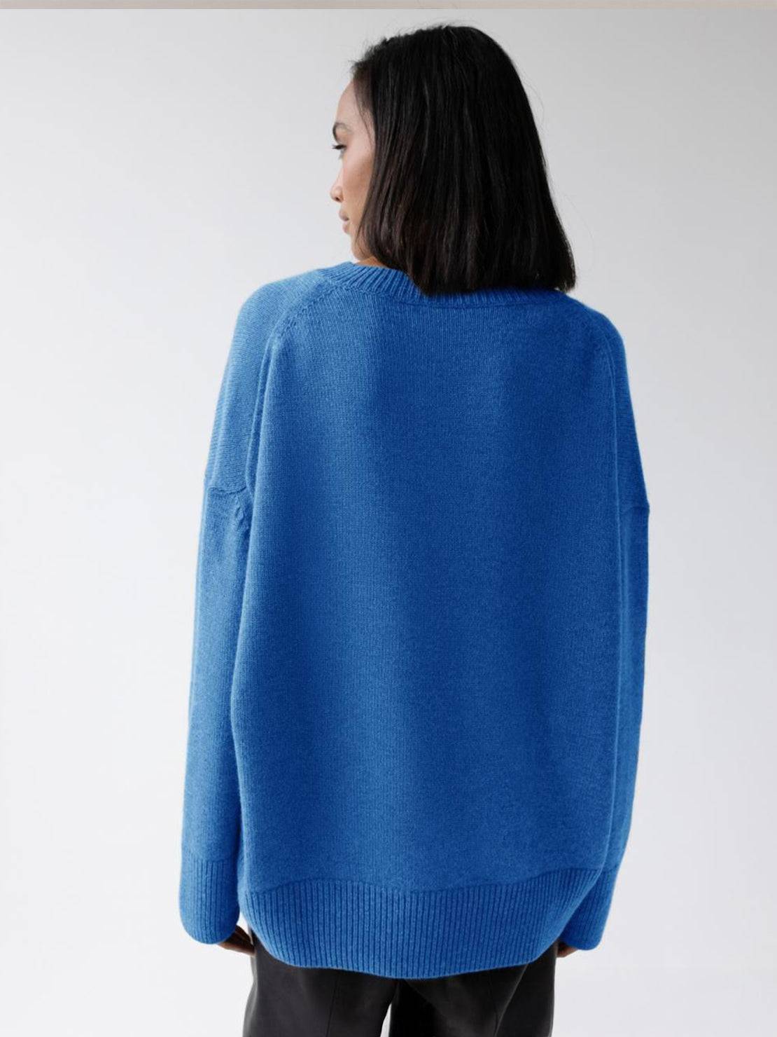 Oversized Crew Neck Knit Sweater - Image 27