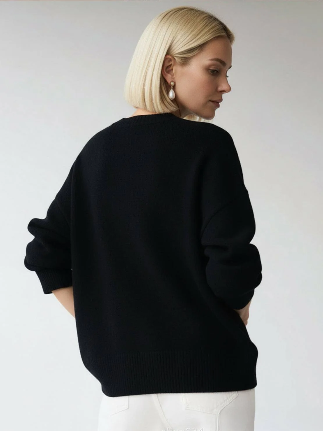 Oversized Crew Neck Knit Sweater - Image 51