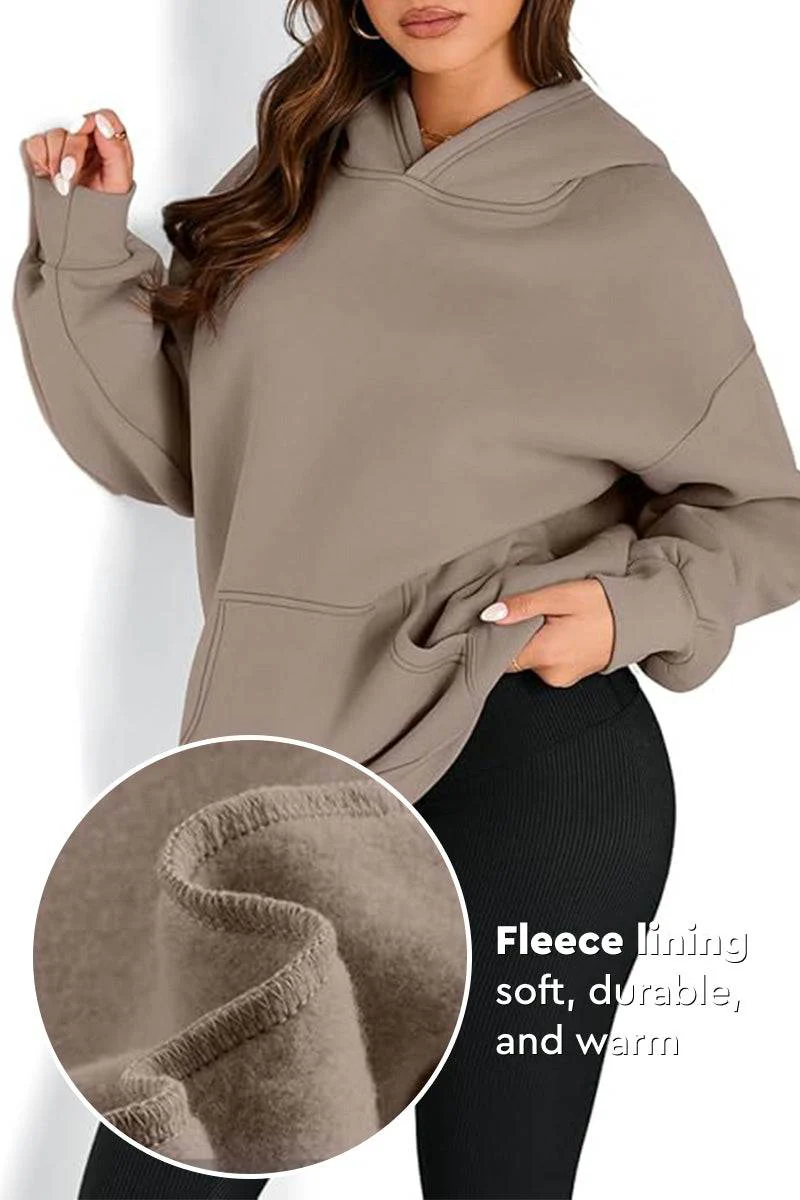Oversized Fleece-Lined Hoodie - Image 3