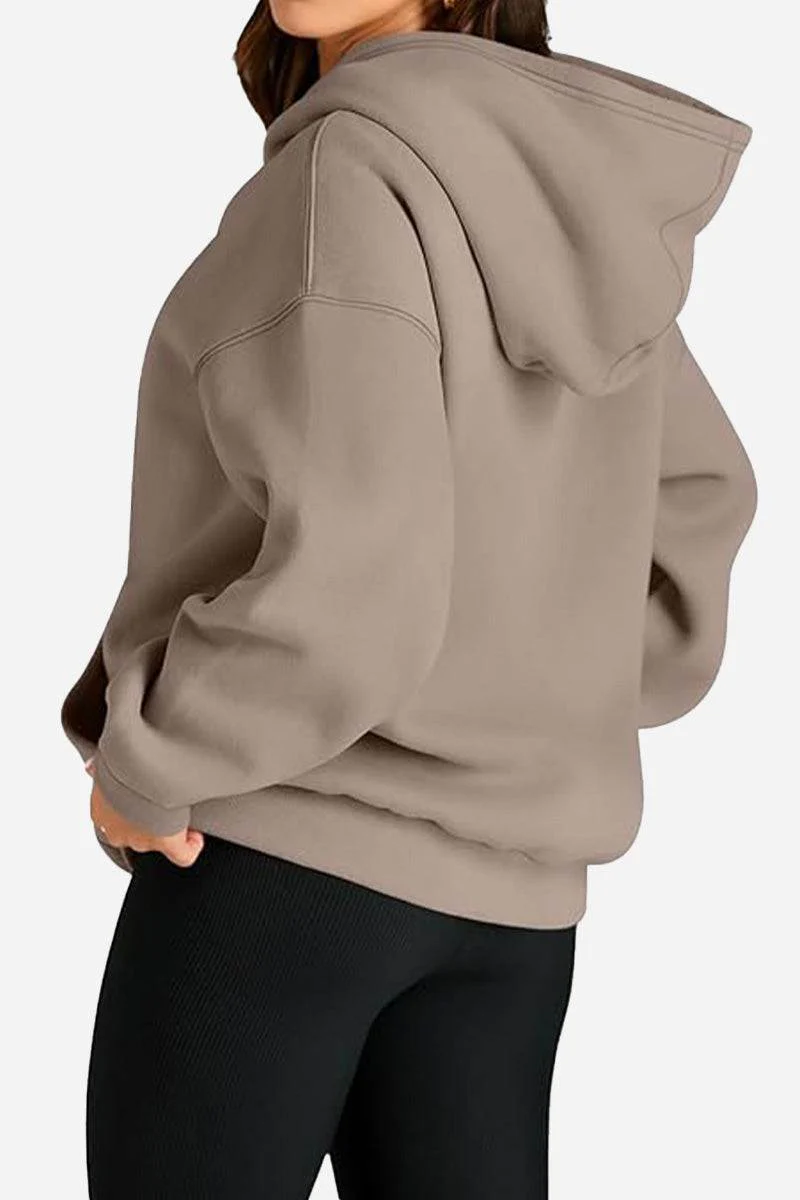 Oversized Fleece-Lined Hoodie - Image 5
