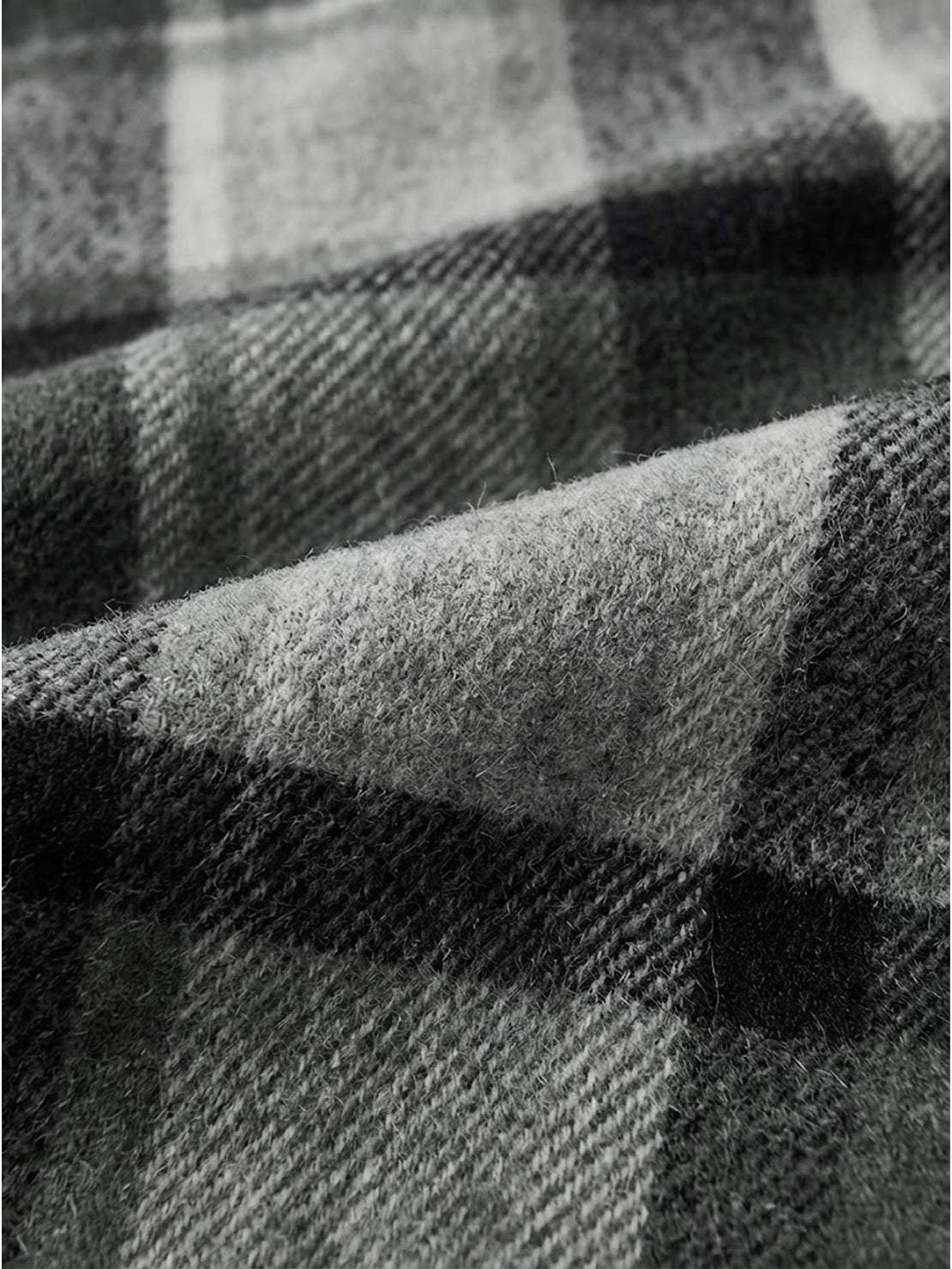 Oversized Long Plaid Shirt Jacket - Image 30