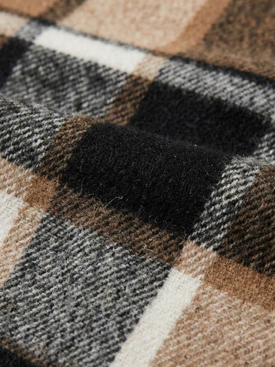 Oversized Long Plaid Shirt Jacket - Image 36