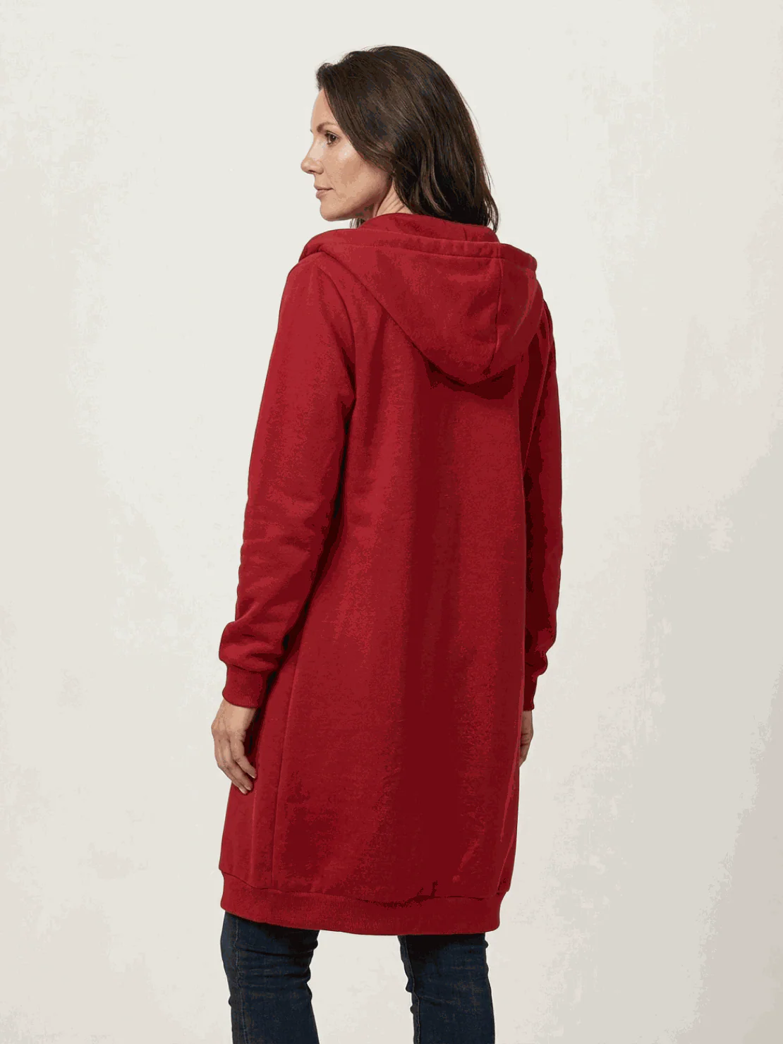 Oversized Long Zip Sweatshirt Hoodie - Image 10