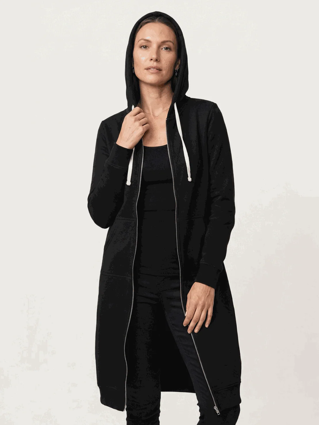 Oversized Long Zip Sweatshirt Hoodie - Image 25