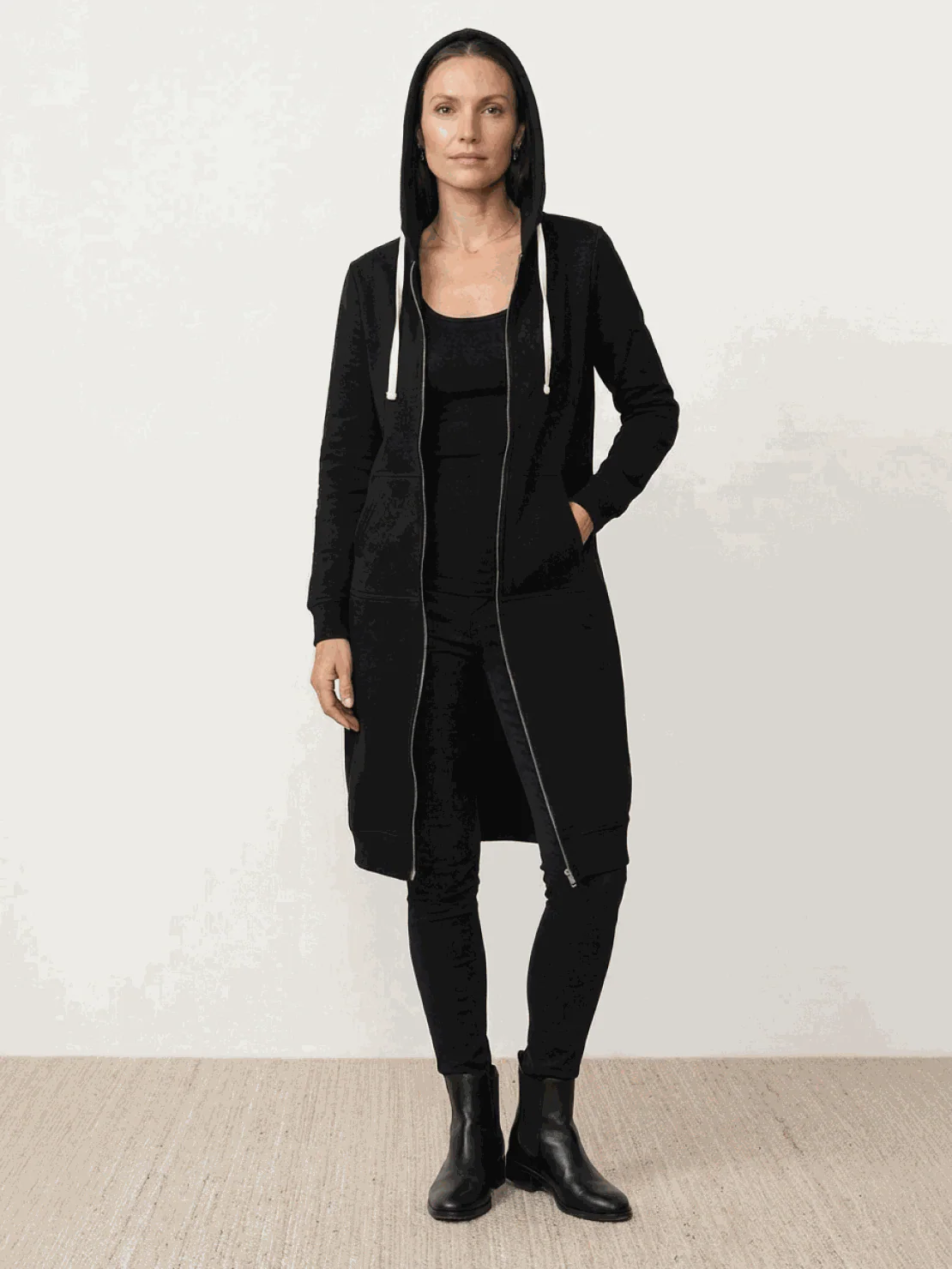 Oversized Long Zip Sweatshirt Hoodie - Image 27