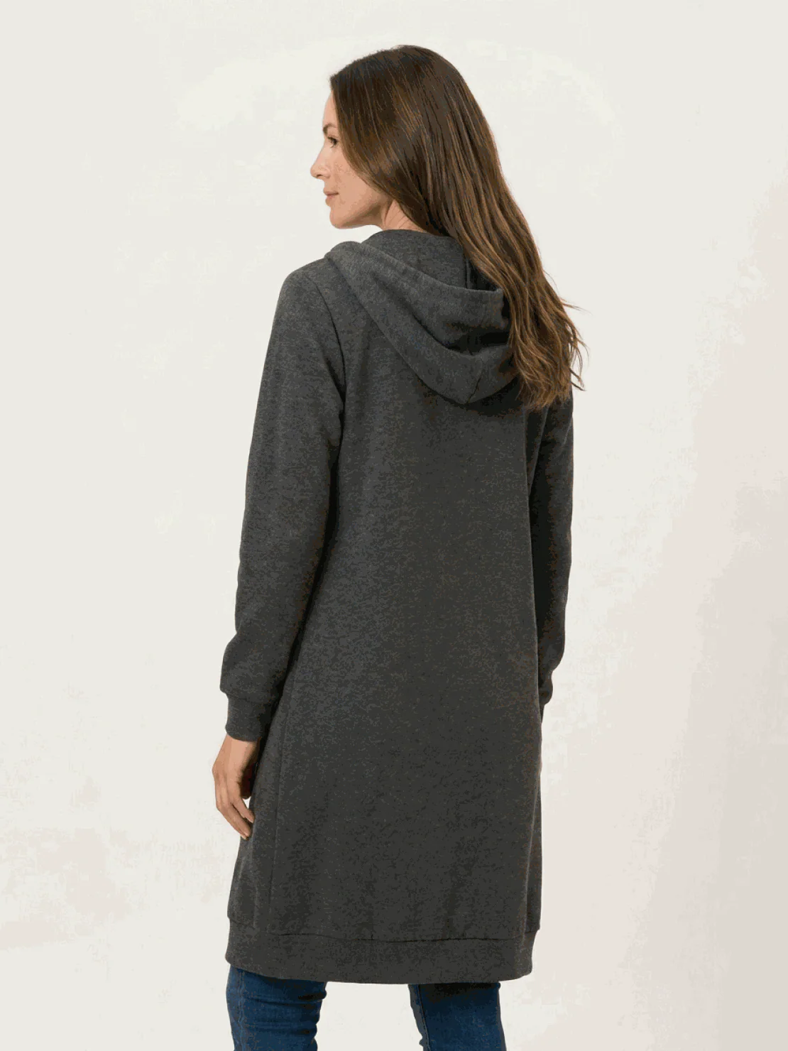 Oversized Long Zip Sweatshirt Hoodie - Image 34