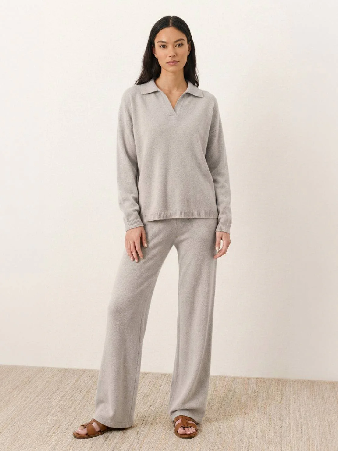 Oversized Polo Knit Loungewear Set - Image 13