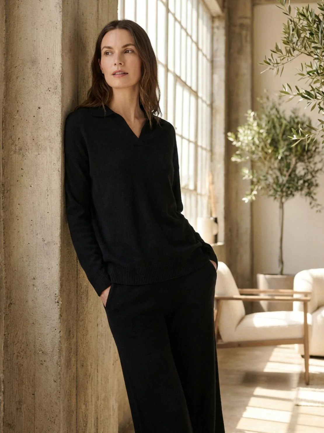 Oversized Polo Knit Loungewear Set - Image 20