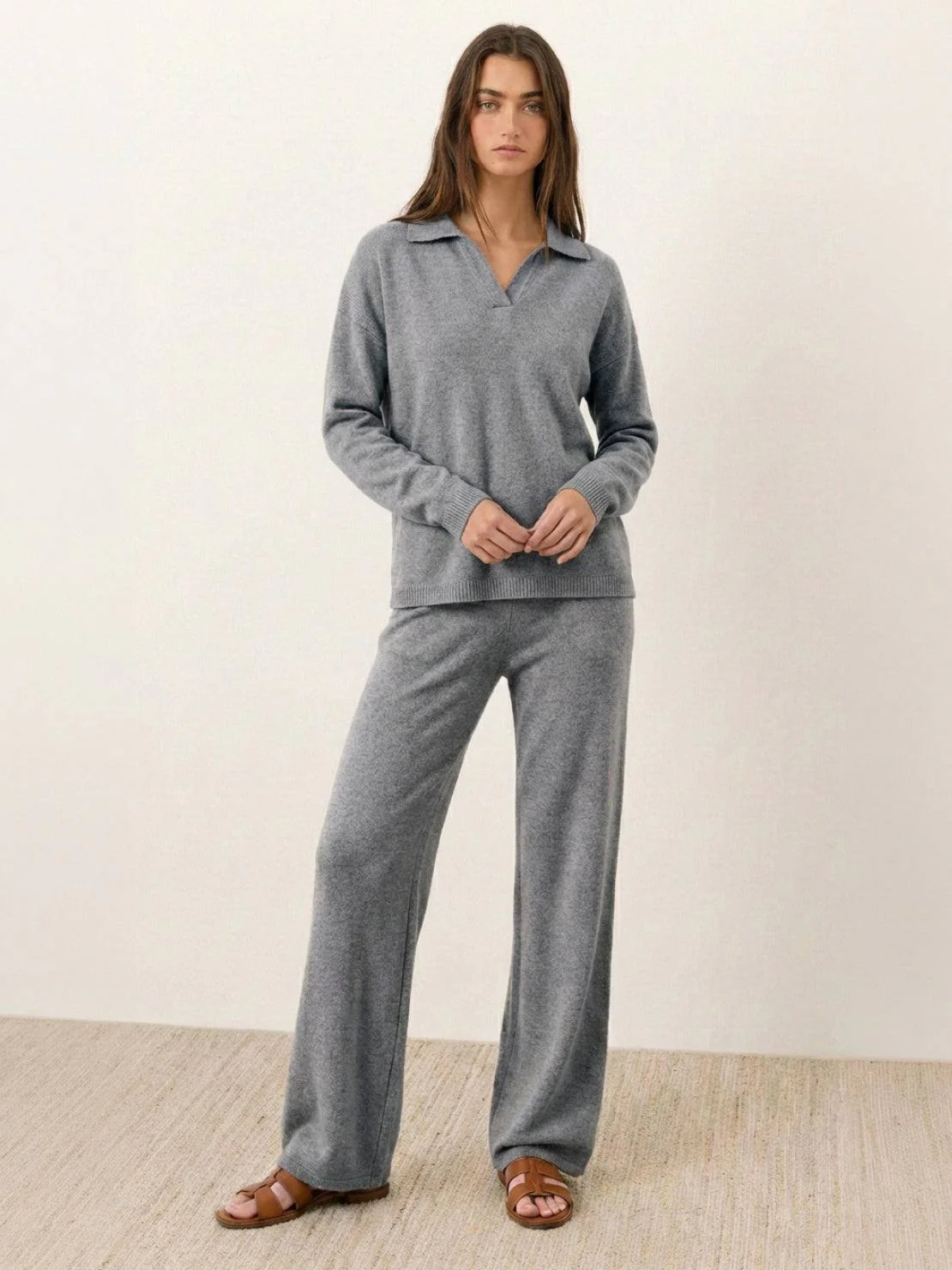 Oversized Polo Knit Loungewear Set - Image 7