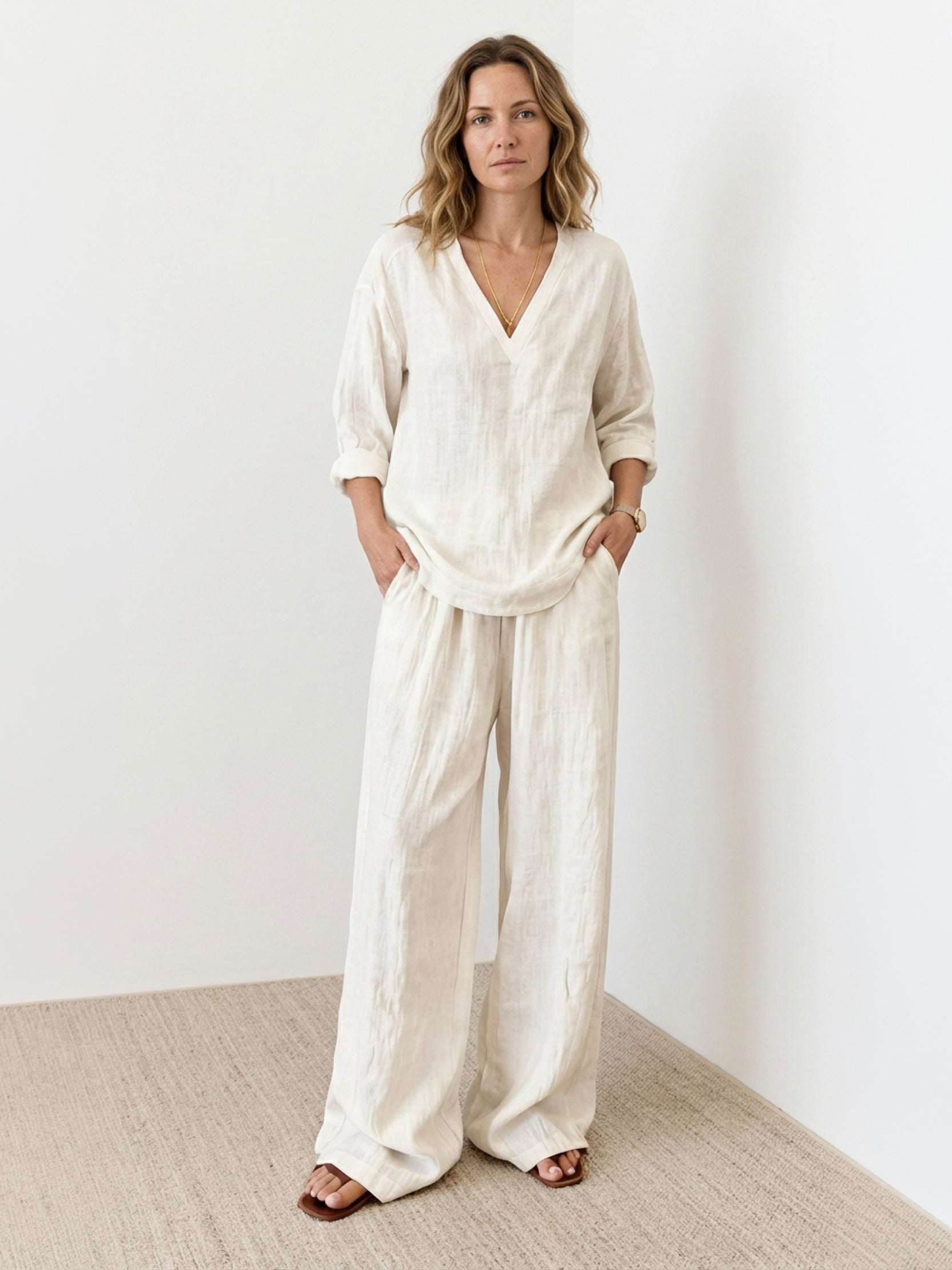 Oversized V-Neck Set - Image 19
