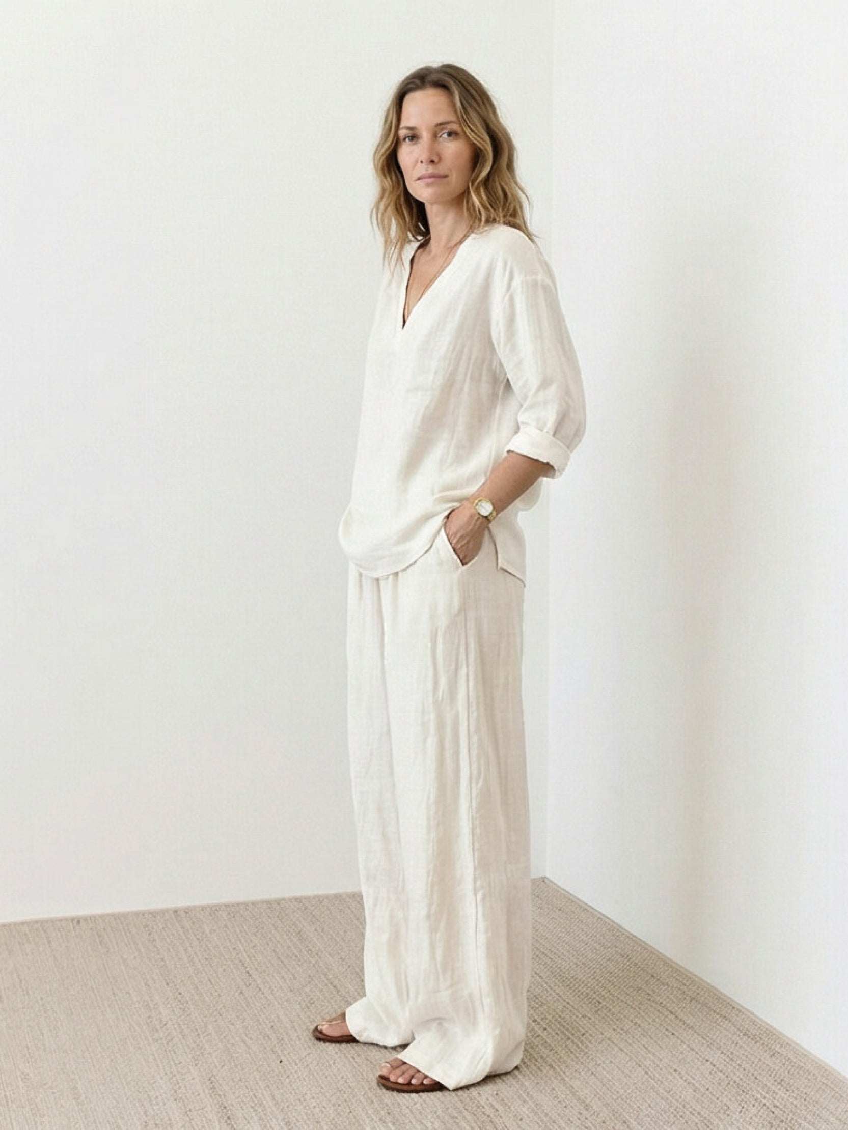 Oversized V-Neck Set - Image 21