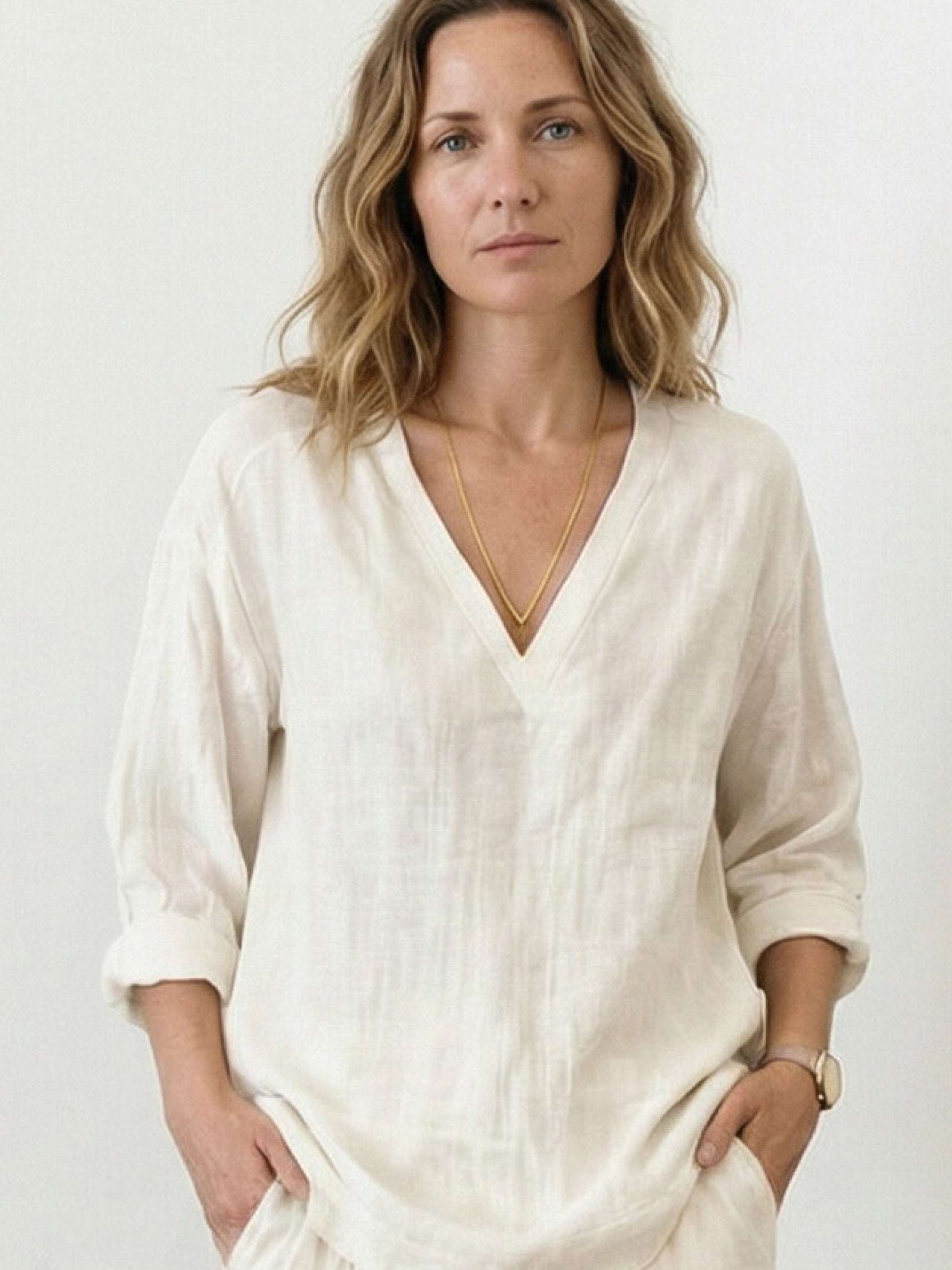 Oversized V-Neck Set - Image 22